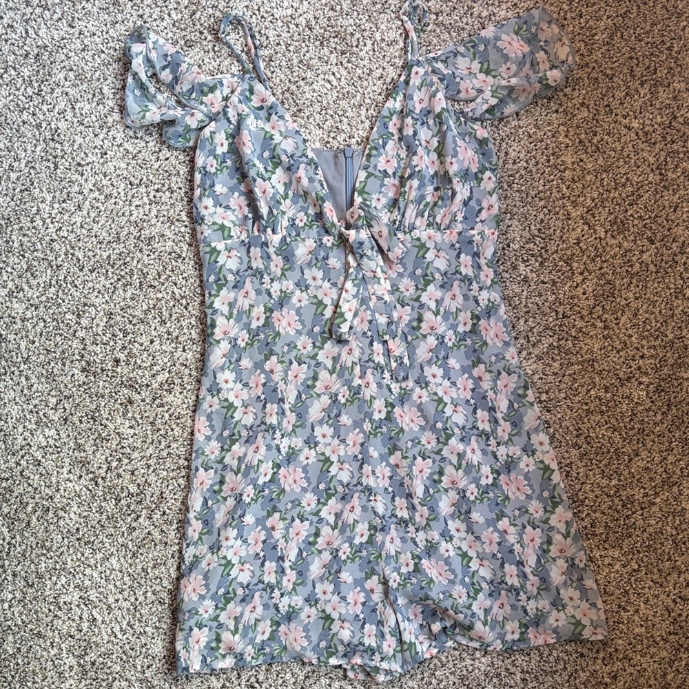 Urban Outfitters Floral Pastel Romper XS